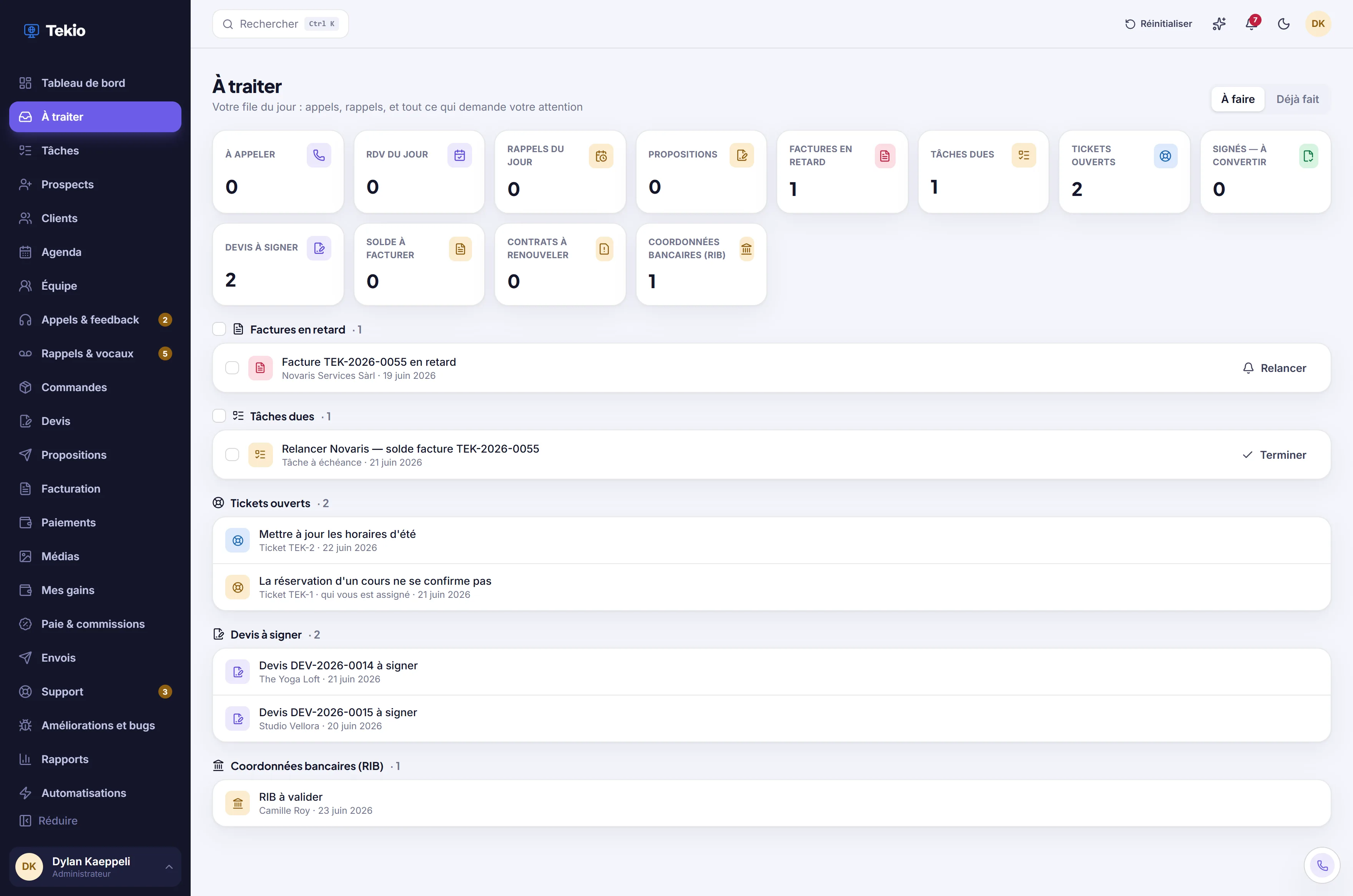 La file du jour