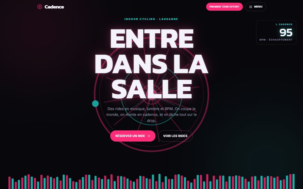 Aperçu du site Cadence