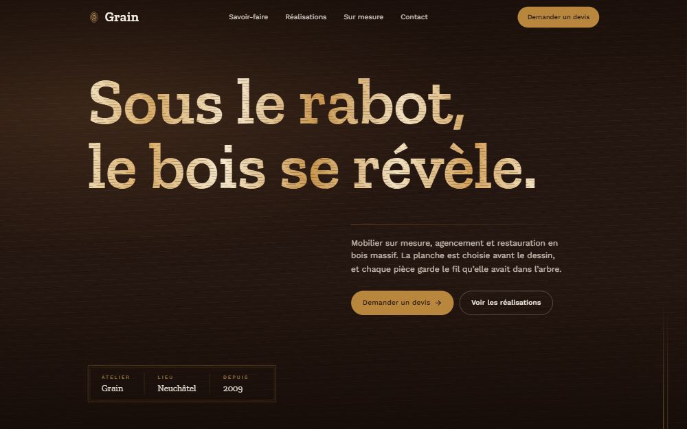 Aperçu du site Grain